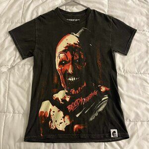 Art the Clown Medium Unisex Tee Bloody Disgusting x Terrifier Horror Shirt NWOT